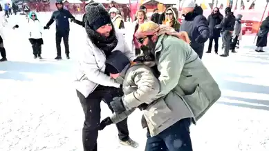 Çankırı'da Gazeteciler Kar ve Eğlencede Buluştu