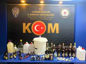 Çankırı'da Sahte Alkol Baskını: 5 Gözaltı