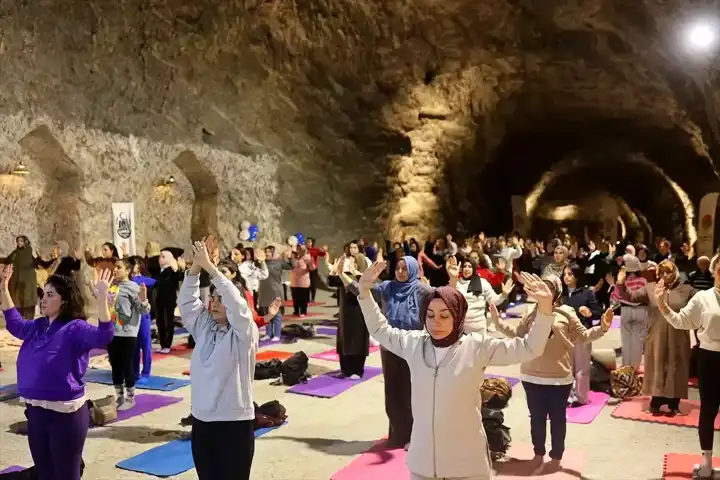 Çankırı'da Tuz Mağarası Nefes Egzersizi
